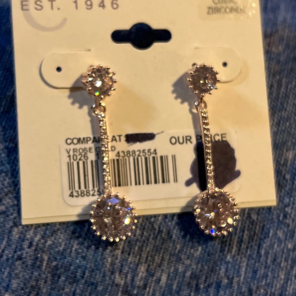 Rose Gold Elegant Drop Earrings 13$